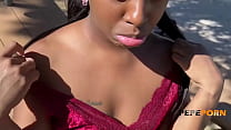 Small titted black Latina Paris wants us to see her BIG SQUIRTS!