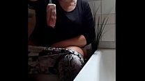 German milf changes b. tampon and piss