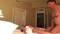 friend fucks wife hard bareback and gives her great orgasme, see her face