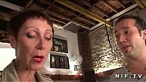 Big titted and tattooed french mature gets her tight ass hammered