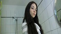 Young Amateur Brunette Hot Fuck In Bathroom