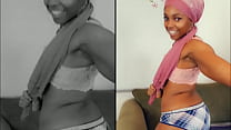 Juicy Booty Nigerian Camgirl CarlaCain in bedroom shaking ass and twerking on webcam