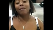 Ebony babe fucked at station
