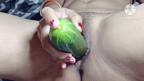 Amazing Sex with Big Cucumber