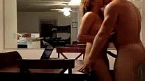 Good looking girlfriend fucked on dining table