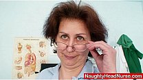 Aged head nurse gets naughty in hospital