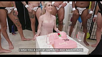 Birthday Party wet, 7on1, Emily Belle, ATM, Balls Deep, DAP, Rough Sex, Big Gapes, Pee Drink, Facial, Swallow GIO2256