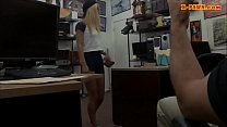 Slim gal with glasses fucked by pawn guy