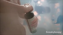Spying on Pale Skinny Teen in Shower