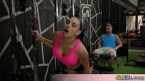 Bored housewife fucks the gym instructor guy