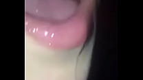 Girl gets a good load of cum
