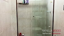 Hot Brazilian youngster Rafaella Mendes bathing horny