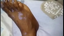 Cum Shower on s. Beauty's Feet