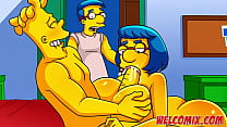Fucking the hot MILF in the kitchen - Simpsons Porn Comics