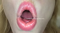 Hot Chick Showing Her Mouth and Tongue