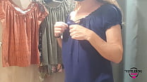 nippleringlover hot mom braless in public changing cabin flashes xtreme large nipple piercings