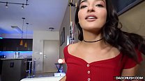 Emily Willis comforts her stepdad with her wet and hot mouth