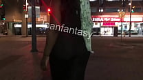 Wearing a see through dress in the city