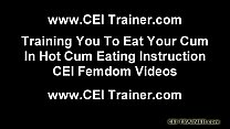 Are you going to be a good boy and eat your cum CEI