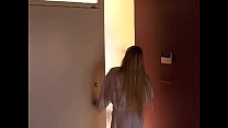 Fit stud comes over to hot blonde's house to give a massage and ends up fucking her