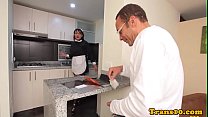 Transsexual frenchmaid sucking and fucking