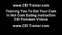 Do as I command and eat your cum CEI