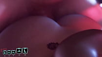 Horny animated porn where guy fucks girl's ass