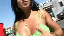 Busty Babe Mariah Flashing Her Tits in Public