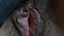 The delicious hairy pussy of my Latin wife while she rests in her bed, she always has it very excited and desolate of a big cock, I enjoy her stroking it and she very horny begins to finger