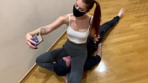 Young Mistress In Tight Yoga Pants Face Sitting and Ass Grinding Amateur Femdom (Preview)