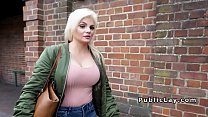 British big tits hottie bangs in public