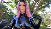 Shiny Rubber Doll with Juicy Silicone Boobs