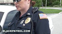 Black criminal fucks police patrol