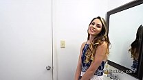 College babe banged in public restroom