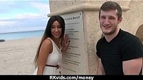 Amateur girl accepts cash for sex from stranger 7