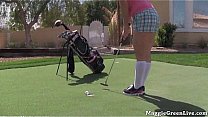 Busty Golfer Maggie Green Gets A Hole in One!
