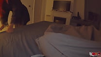 Stepmom shares bedroom with horny stepson He gets blowjob and sex with hot MILF (English subtitles)