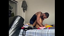 Angry friend sneaks into his friend's room when his wife is not at home