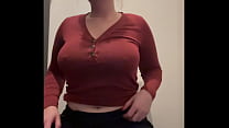My step sister with HUGE tits ..... almost gets caught masturbating in bar toilet.