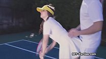Foursome at the tennis court