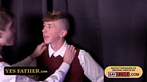 SayUncle - Hot Twink Gets His Tight Ass Filled With Cum After Redepting Fuck In The Confession Booth