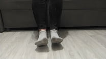 Nice girl show white socks