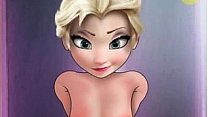 3D Elsa from Frozen Gets 3 Cumshots!