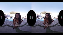 Skinny black chick wants your big white cock inside her in virtual reality