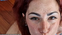Cum in Mouth / Cum Swallow / Juis is a Lovely Freckles Redhead / She drinks every single drop of LOAD of that cock. She really love drinks sperm!