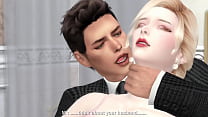 【sims4 porn】Cheating housewife being fucked beside her husband by his boss 03