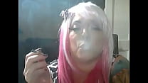 Cute Chubby Girl Smoking 2 Cigarettes