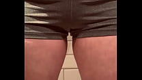 Wife pissing herself through clothes