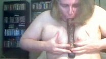 Fat Amateur playing with a dildo