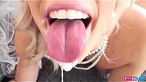 Newly Married Blonde sucks a gallon of cum from her Hubby!
